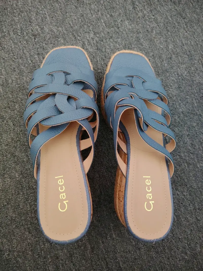 Sandalias de Cuña Azules Gacel para Mujer - 1