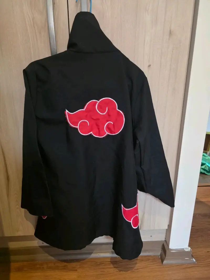 Abrigo cosplay Akatsuki negro y rojo - 2