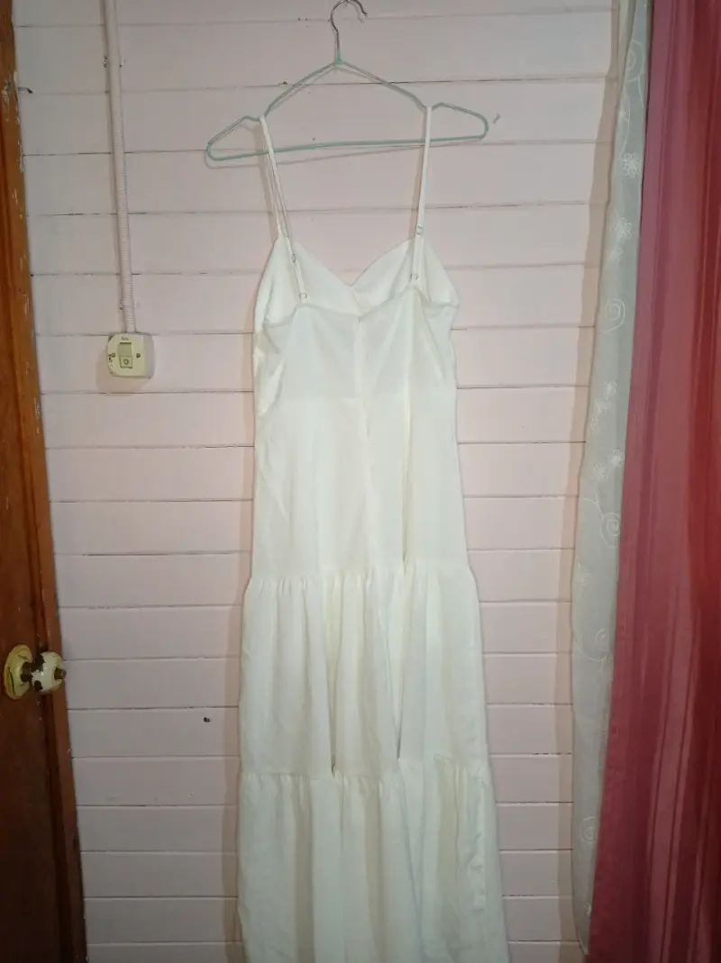 Vestido blanco largo con tirantes - 2