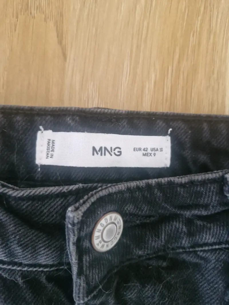 Jeans mujer negros de mezclilla MNG talla 42 - 2