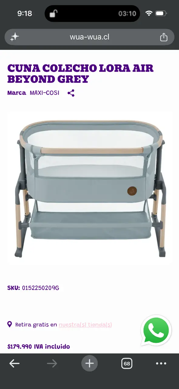 Cuna colecho Maxi-Cosi Lora Air gris - 2