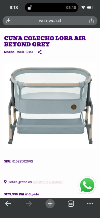 Cuna colecho Maxi-Cosi Lora Air gris - miniatura 2