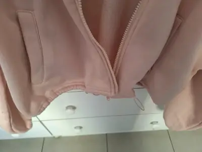 Chaqueta corta rosa Shein con cierre - miniatura 4