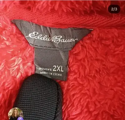 Polar rojo de mujer Eddie Bauer talla 2XL - miniatura 2
