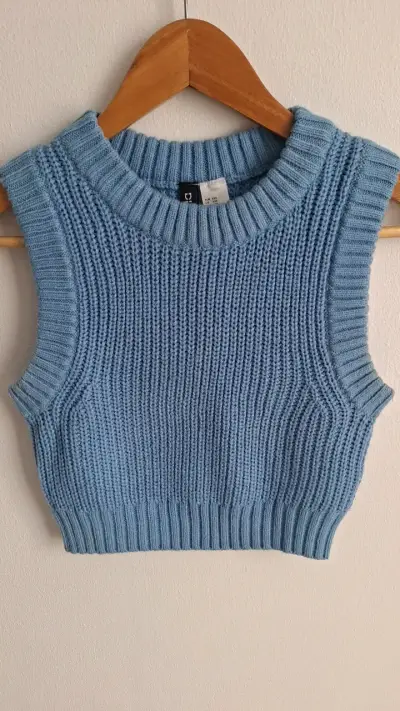 Chaleco sin mangas azul claro H&M - miniatura 1