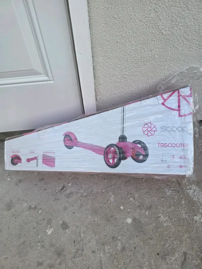 Triciclo scooter infantil rosa Scoot & Ride - 1