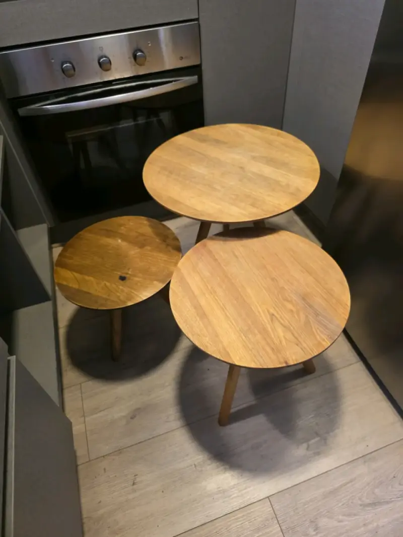 Juego de mesas nido de madera - 1