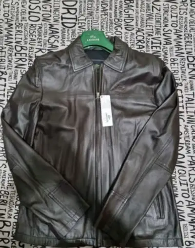 Chaqueta Lacoste de cuero Hombre - miniatura 1