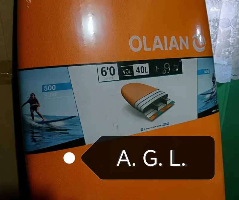 Tabla de surf Olaian 6'0 con diseño tropical - 4