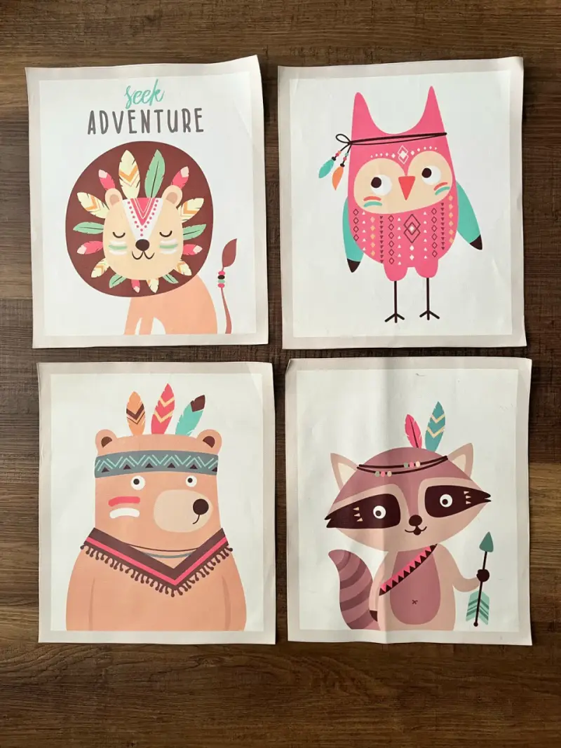 Ilustraciones infantiles de tela para enmarcar - 1
