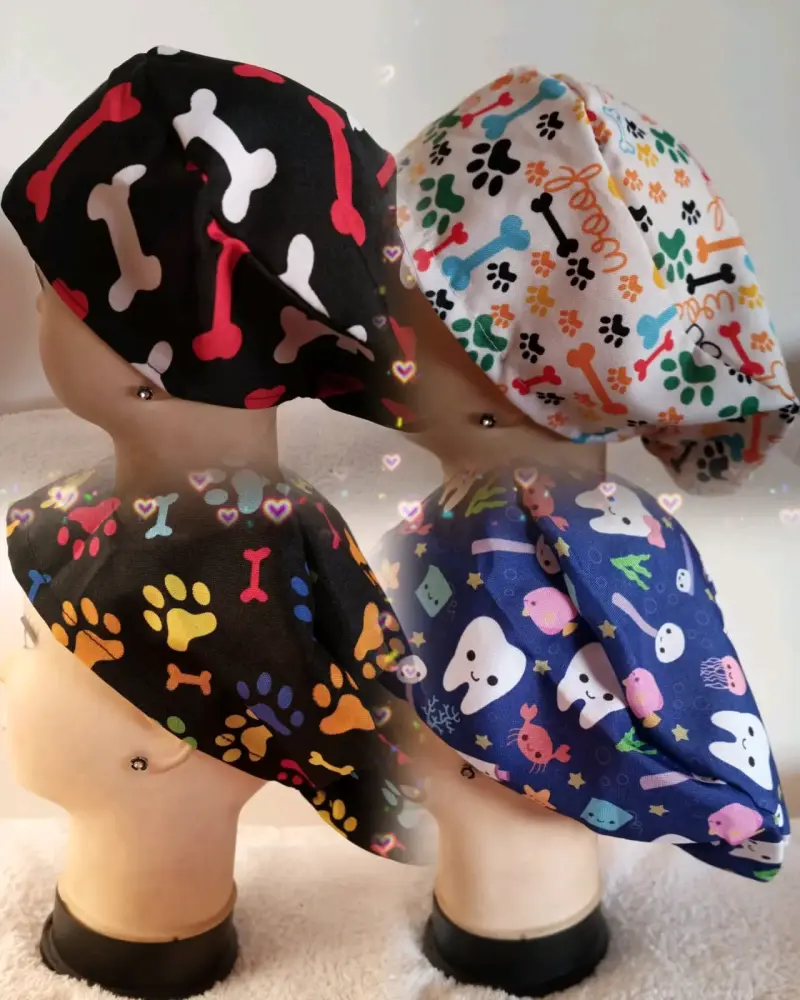 Gorros quirúrgicos estampados variados - 6