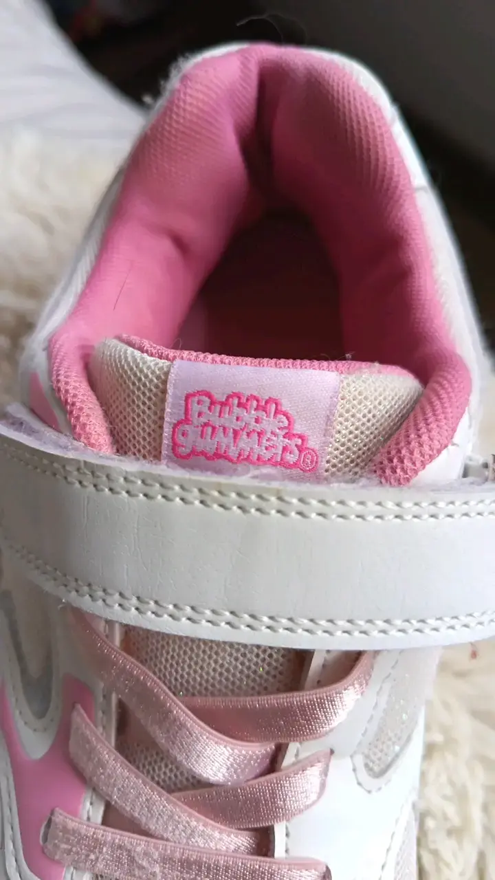 Zapatillas deportivas para niña Bubble Gummers blancas y rosadas - 4