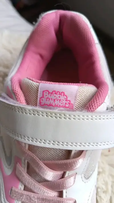 Zapatillas deportivas para niña Bubble Gummers blancas y rosadas - miniatura 4