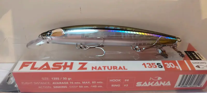 Señuelo de Pesca Sinking Flash Z Natural 135S - 3