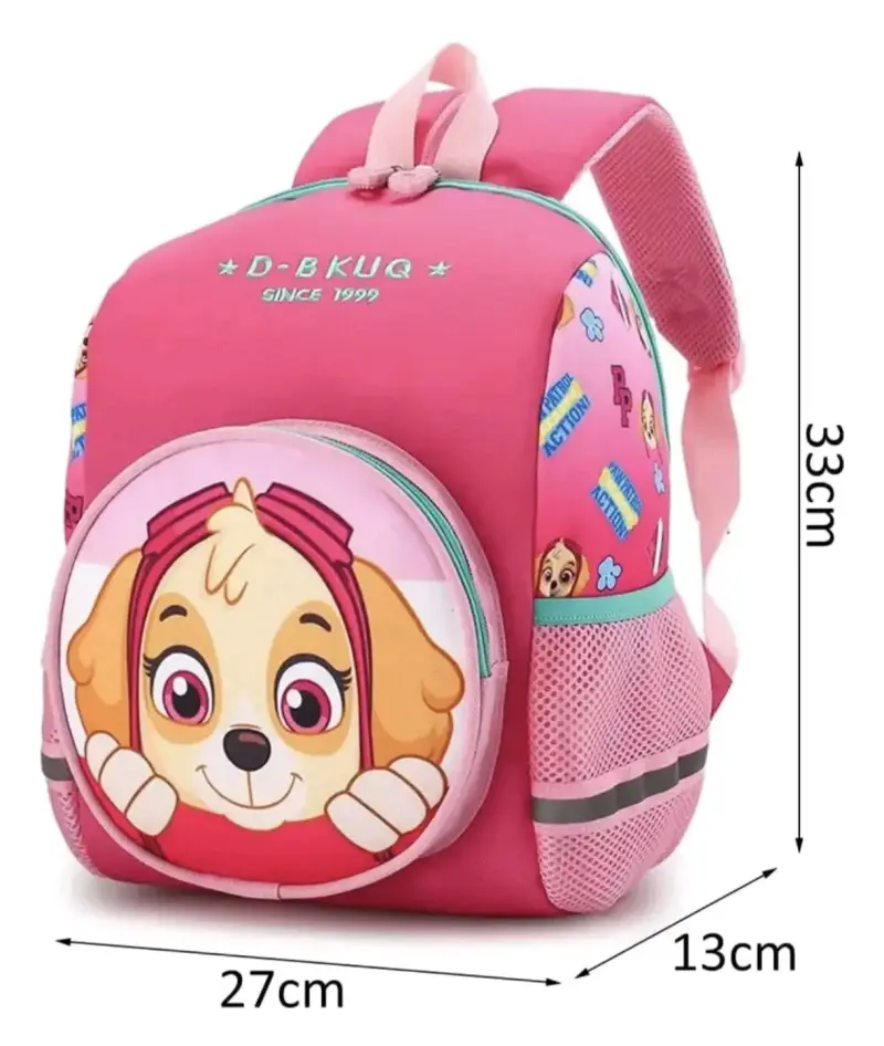 Mochila infantil rosa con diseño skipe - 2