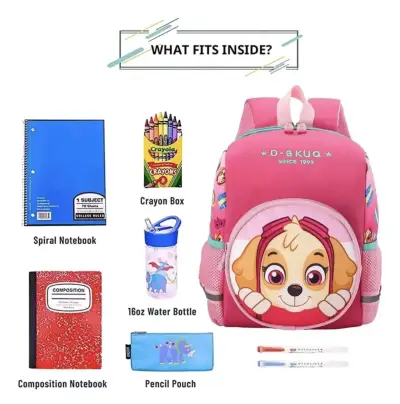 Mochila infantil rosa con diseño skipe - miniatura 3