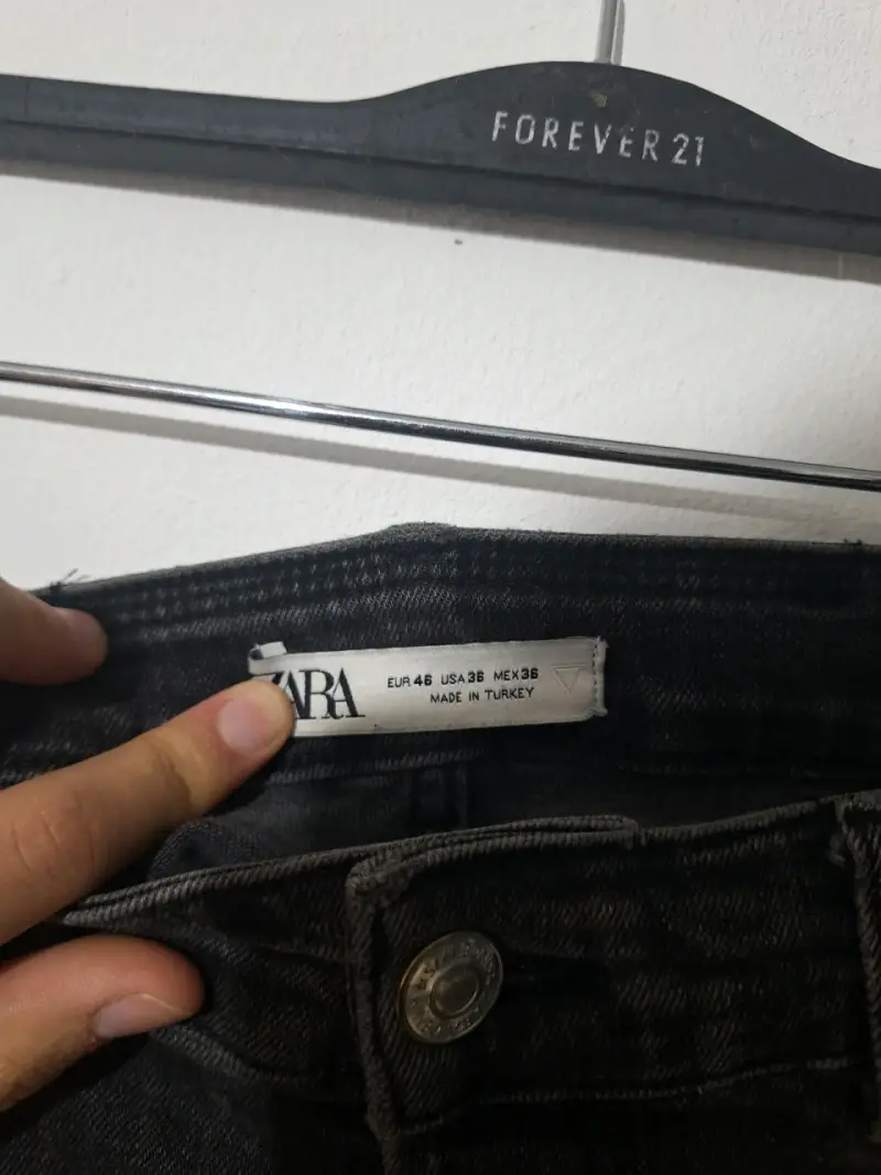Chaqueta de mezclilla negra para hombre - 3
