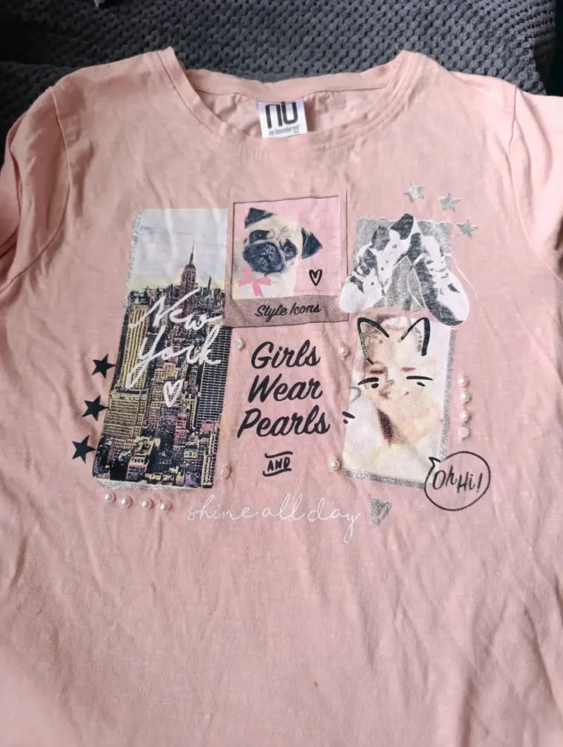 Lote de poleras para niña con estampados variados - 4
