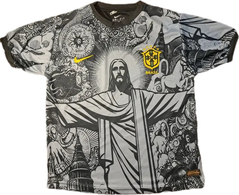 Polera Brasil Dri-Fit diseño Cristo Redentor