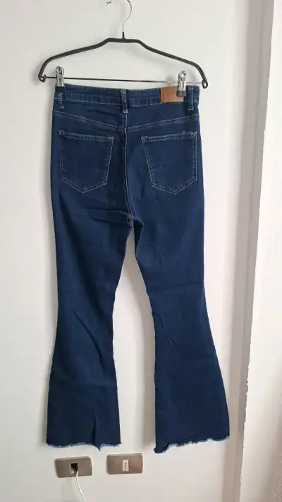 Jeans acampanados azul oscuro Sybilla para mujer - miniatura 4