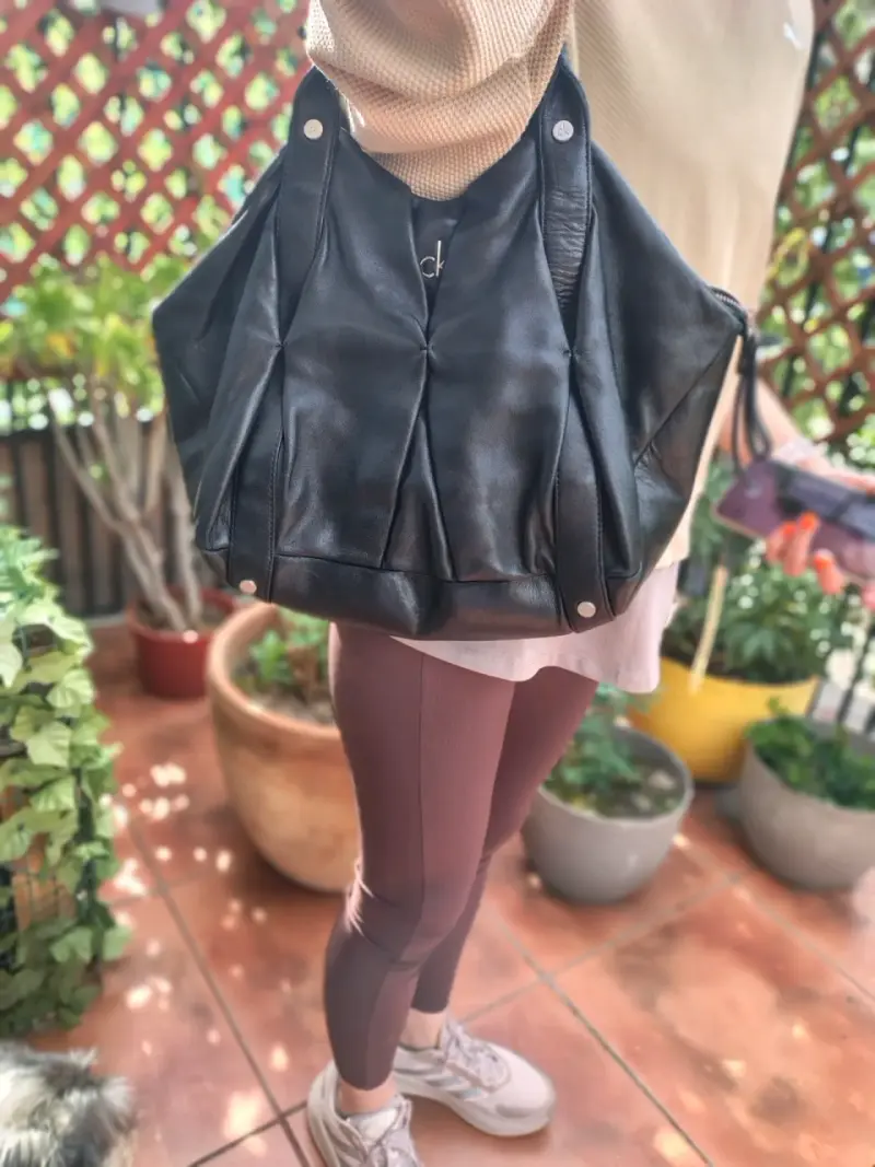 Bolso de cuero negro elegante Calvin Klein Origina