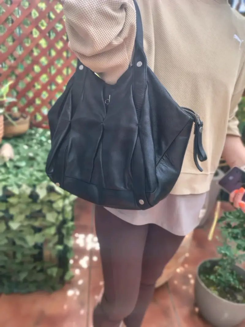 Bolso de cuero negro elegante Calvin Klein Origina - 2