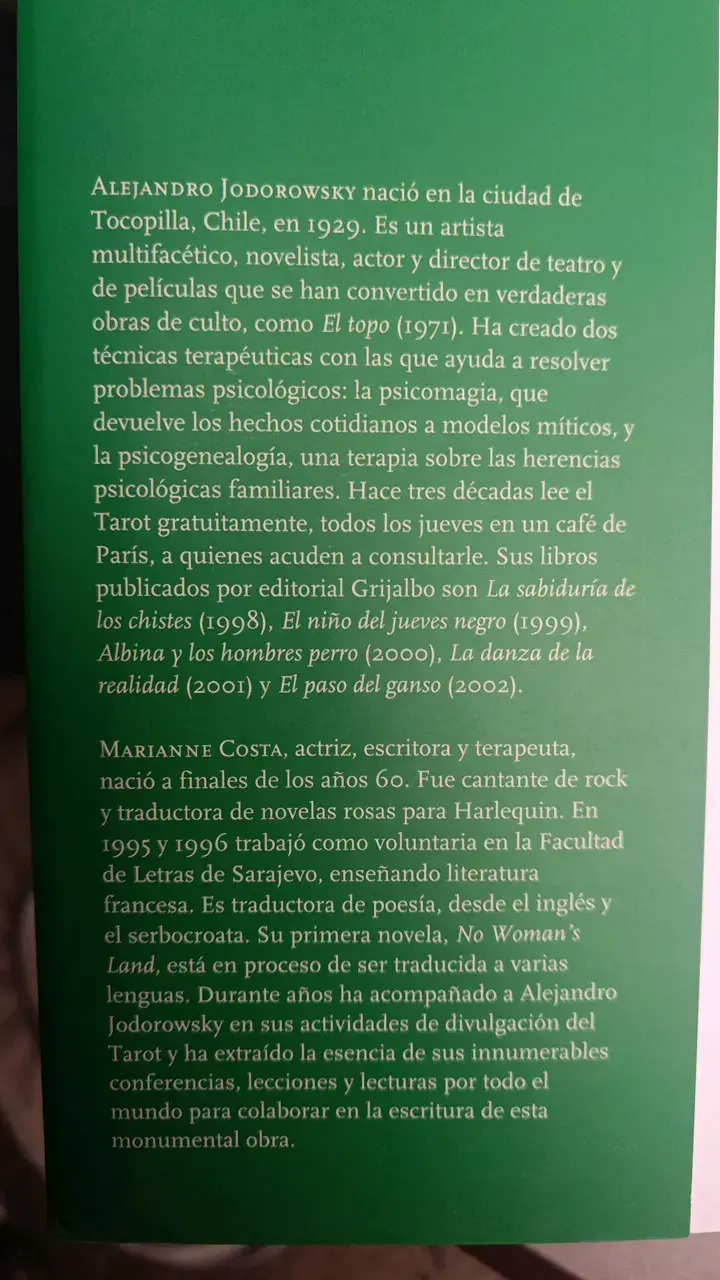 Libro La Vía del Tarot de Alejandro Jodorowsky - 3