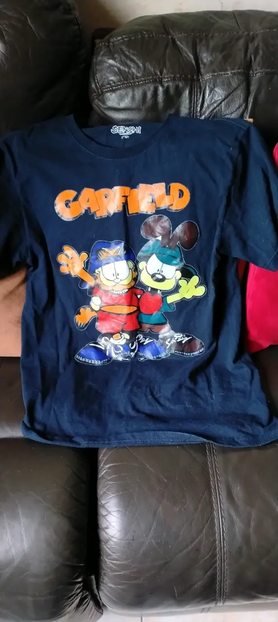 Polera Garfield azul unisex