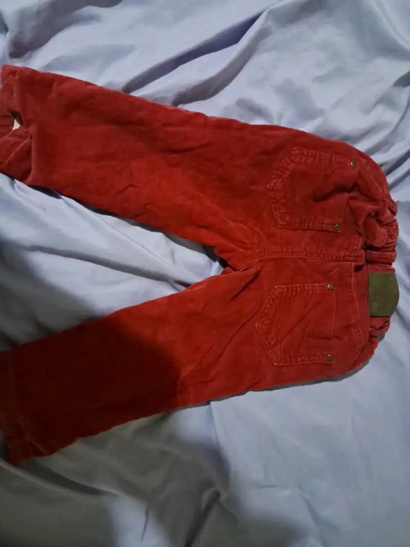 Pantalones de pana rojos para niños - 2