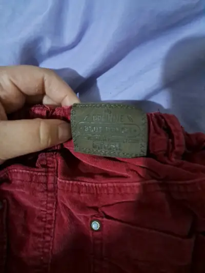 Pantalones de pana rojos para niños - miniatura 4