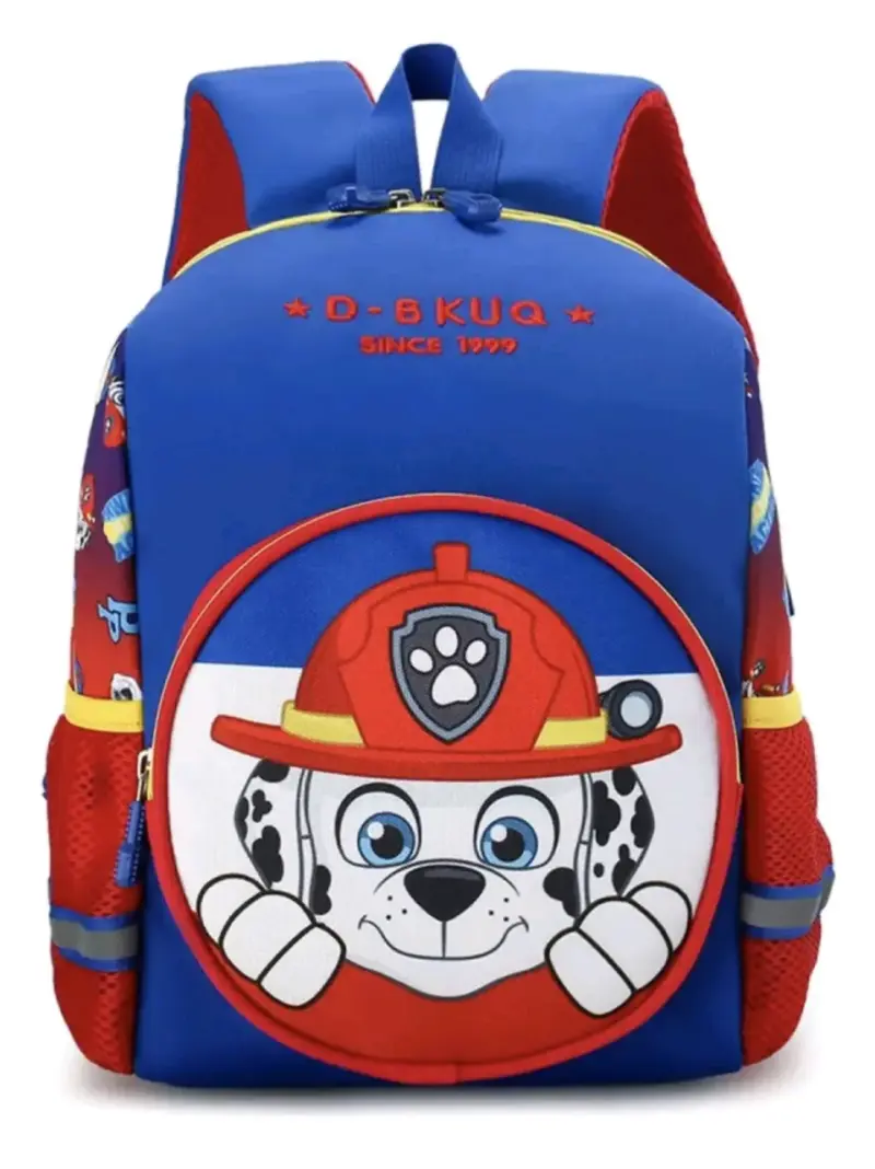 Mochila infantil azul con diseño de perro bombero - 1