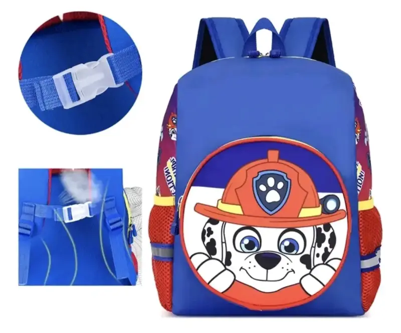 Mochila infantil azul con diseño de perro bombero - 2