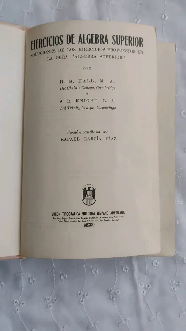 Libro Ejercicios de Álgebra Superior Hall y Knight - 2