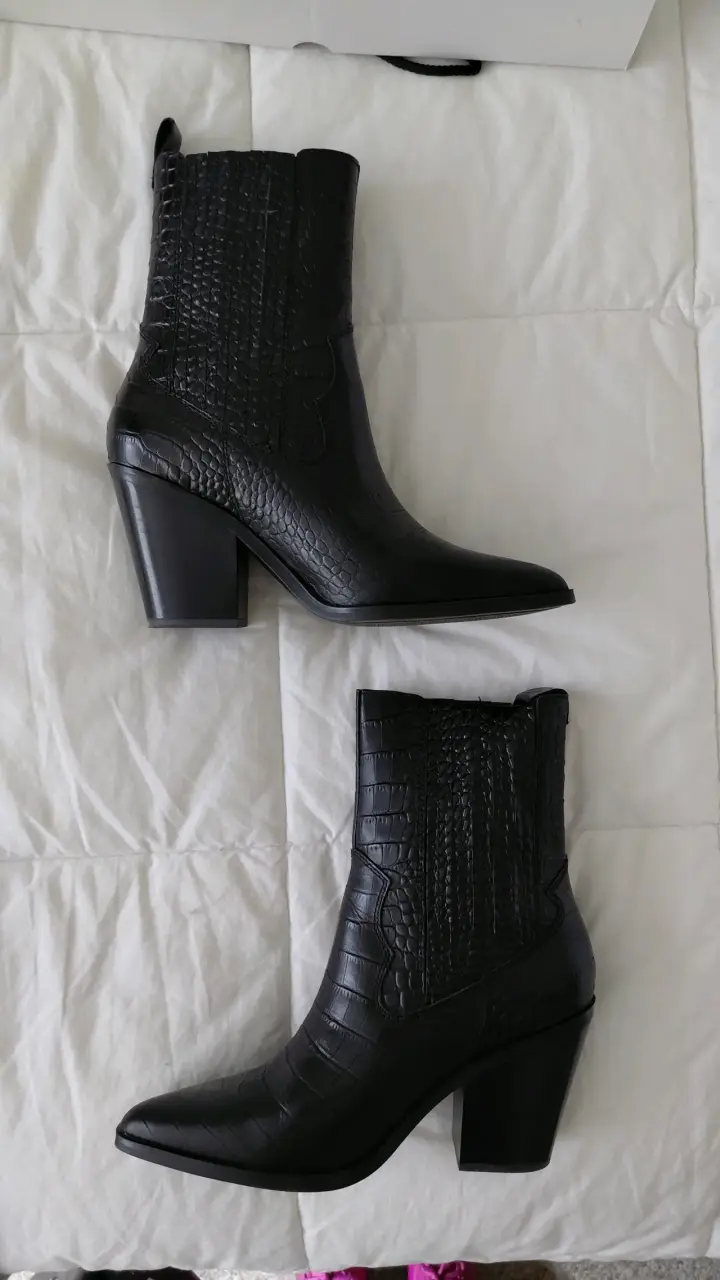 Botines de cuero negro Aldo con tacón - 3