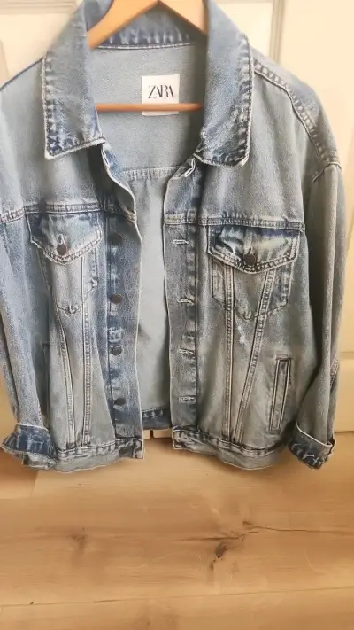 Chaqueta de mezclilla Zara para mujer - miniatura 1