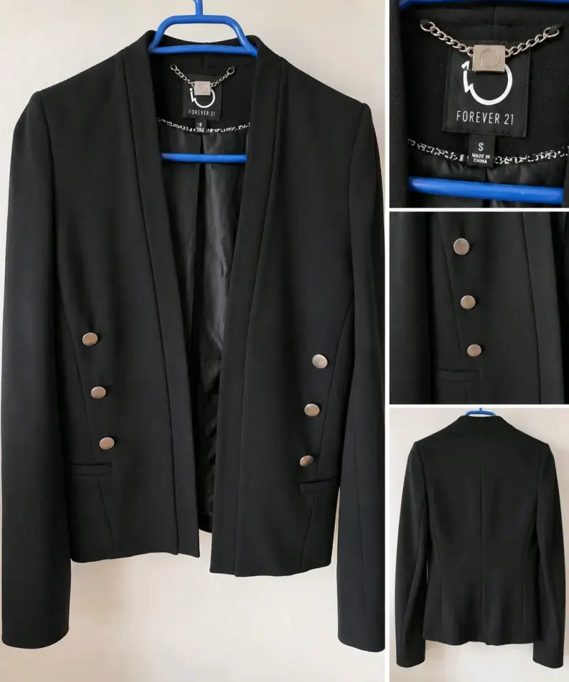 Blazer negro IO talla S – Impecable