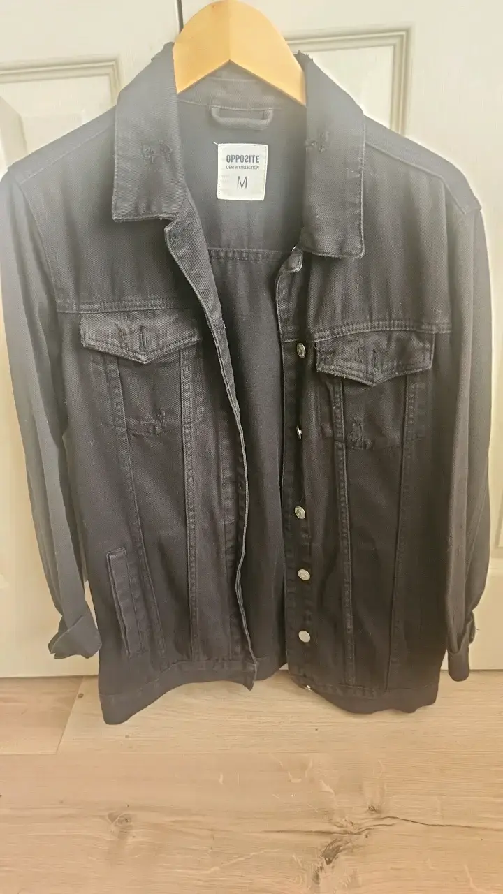 Chaqueta de mezclilla negra Opposite talla M - 1