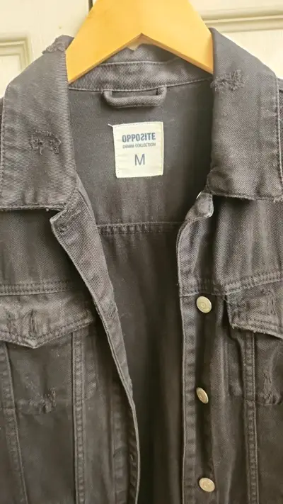 Chaqueta de mezclilla negra Opposite talla M - miniatura 3