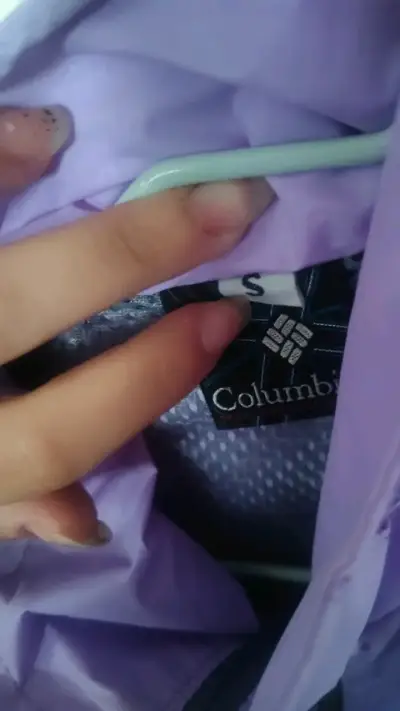 Chaqueta impermeable Columbia morada para mujer - miniatura 3