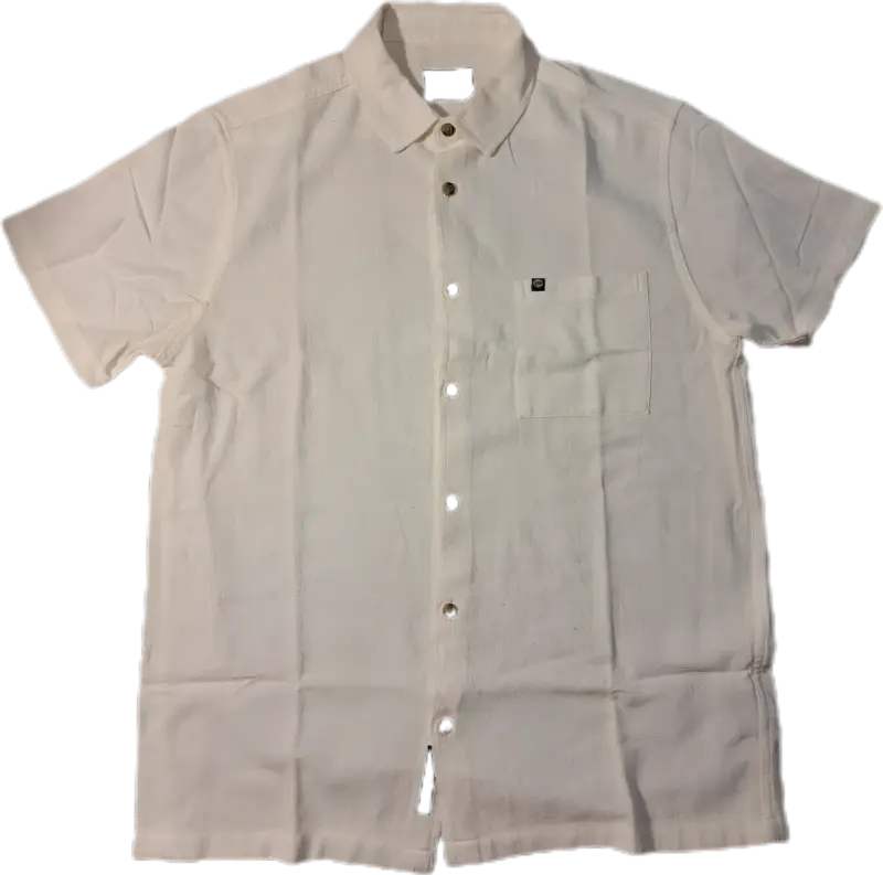 Camisa blanca de lino para hombre