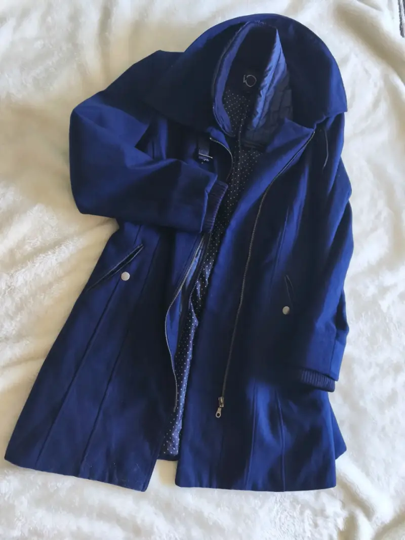Abrigo azul para mujer Io - 1