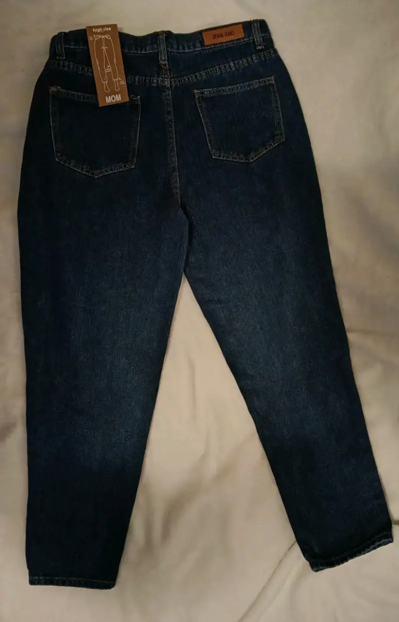 Jeans Mom Fit Talla 38 Azul - 3