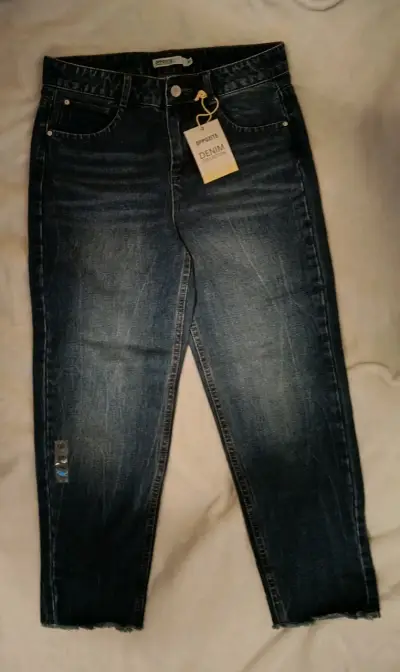 Jeans de mezclilla azul Opposite para mujer - miniatura 2