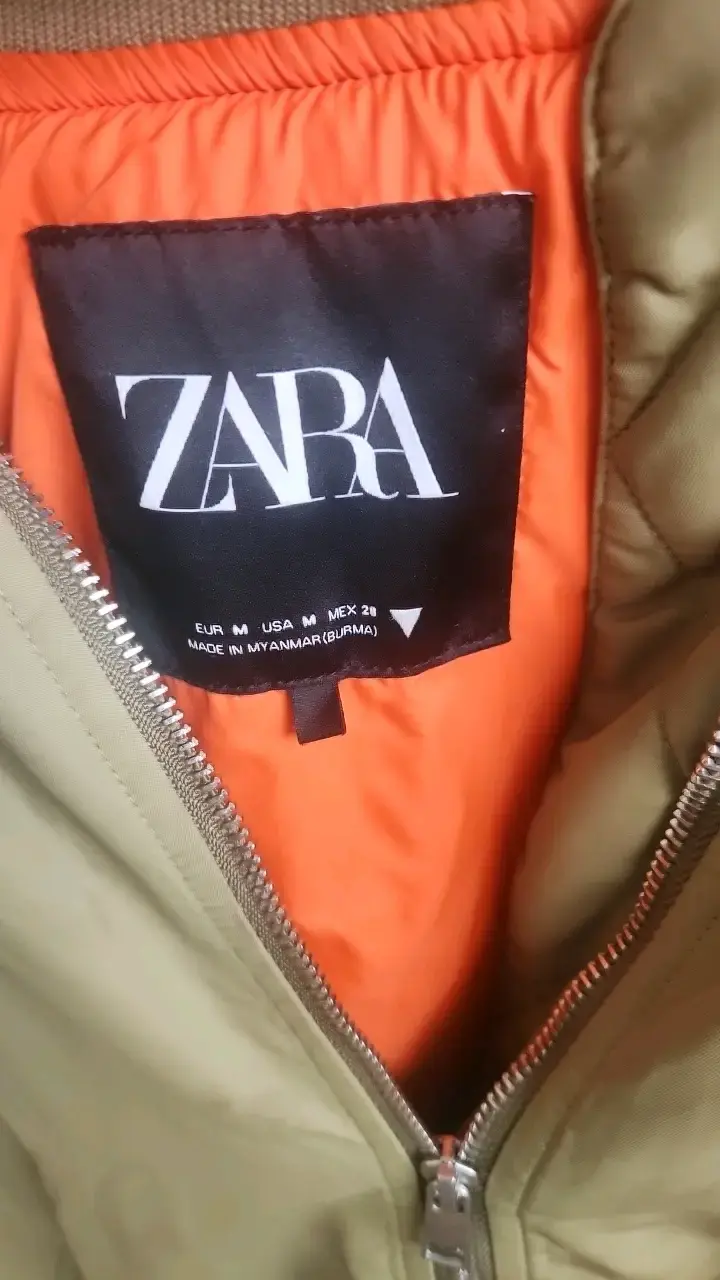 Chaqueta bomber verde oliva Zara para hombre - 2