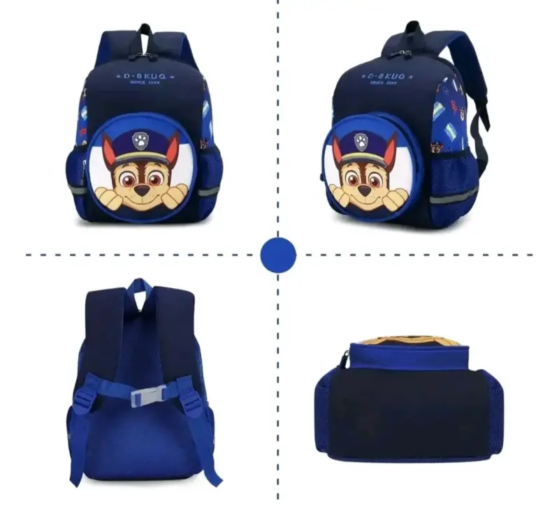 Mochila infantil Paw Patrol azul con diseño de Chase - 2