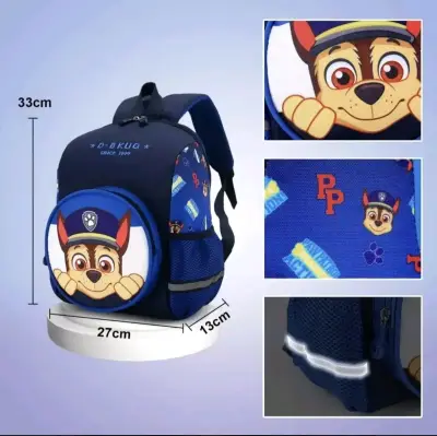 Mochila infantil Paw Patrol azul con diseño de Chase - miniatura 4