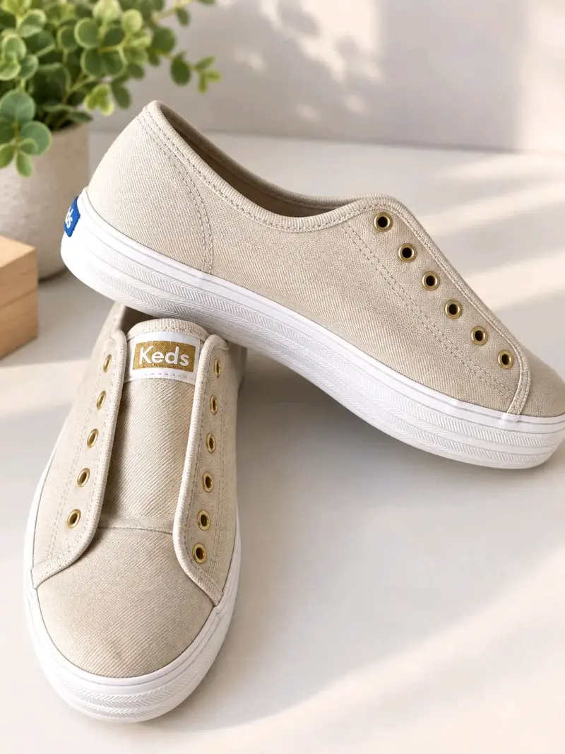 Zapatillas beige sin cordones Keds casuales - 1
