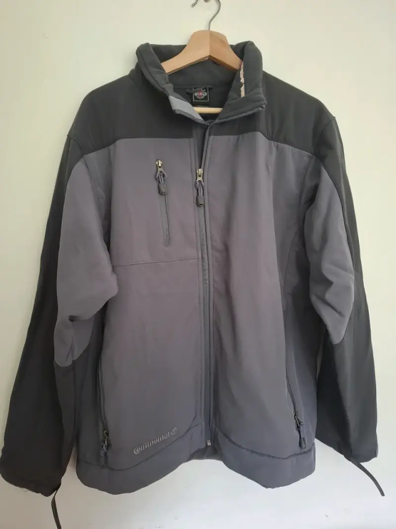 Chaqueta térmica gris con cierre y bolsillos para - 2
