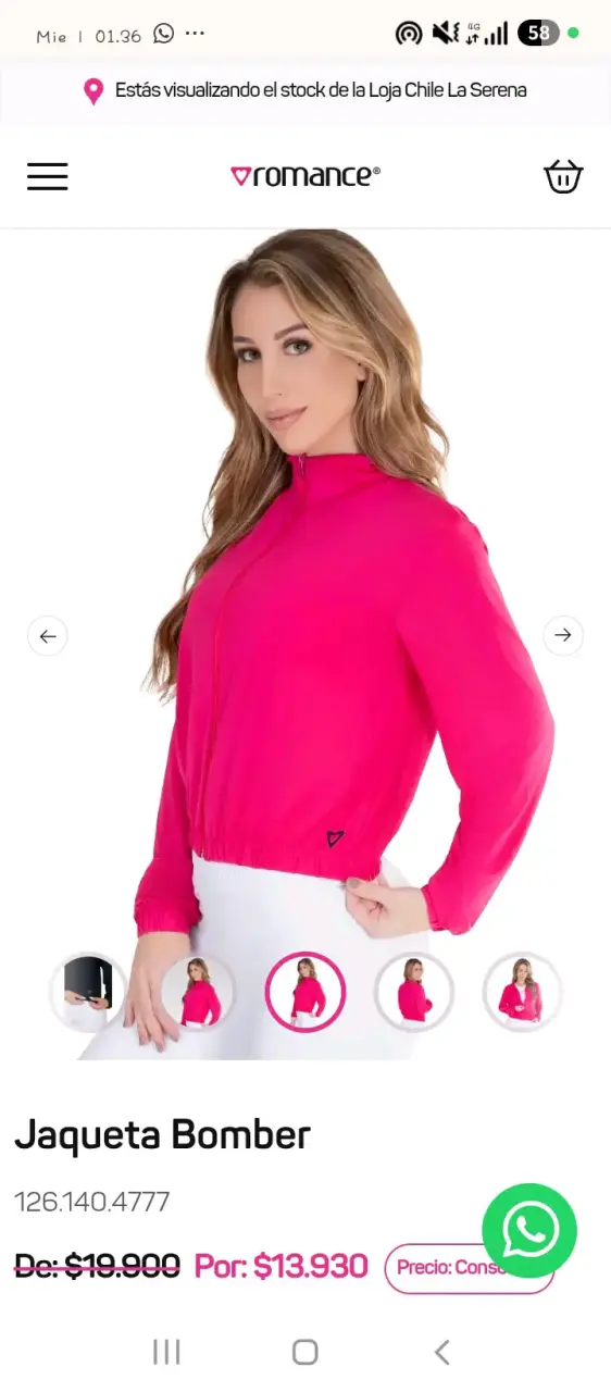Chaqueta Bomber Mujer Romance Morada - 2