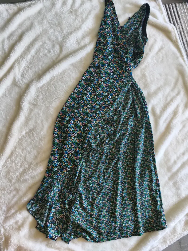 Vestido largo floral multicolor para mujer - 2
